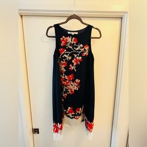 Floral accent dress
